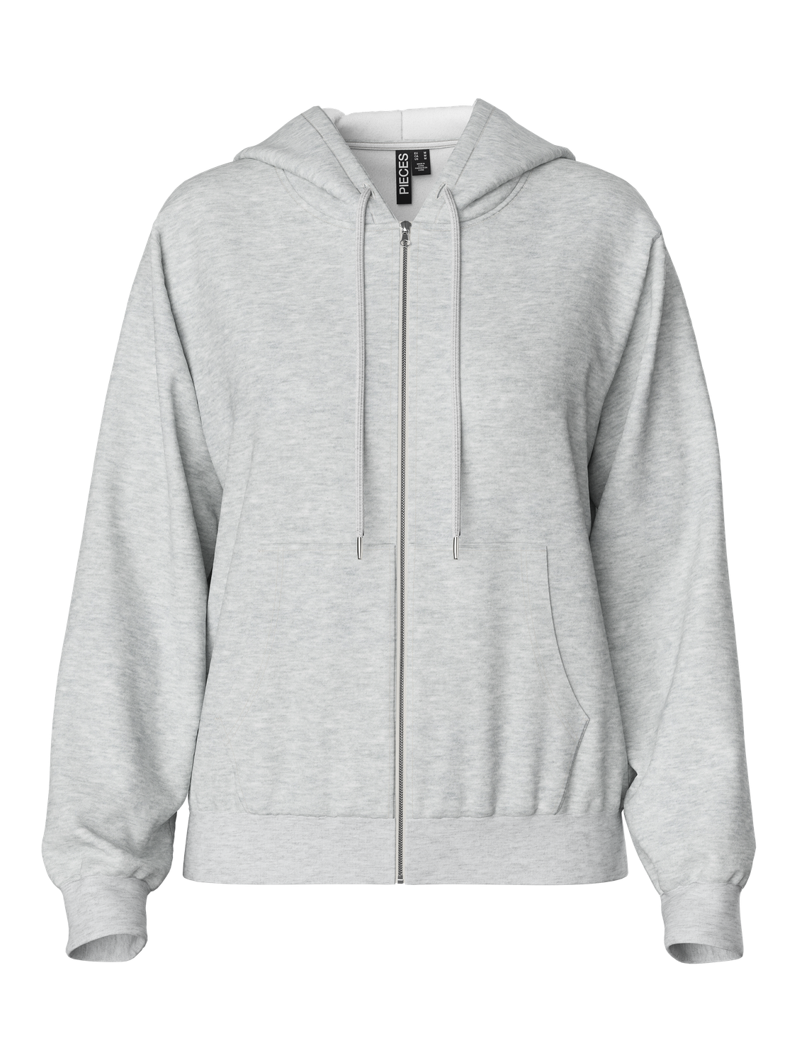 PCCHILLI Sweatshirt (lynlås) - Light Grey Melange