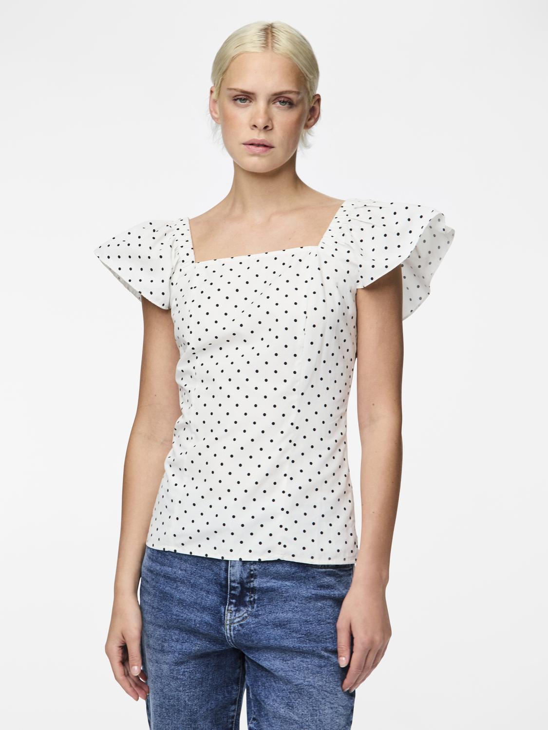 PCMALOU T-Shirts & Tops - Bright White