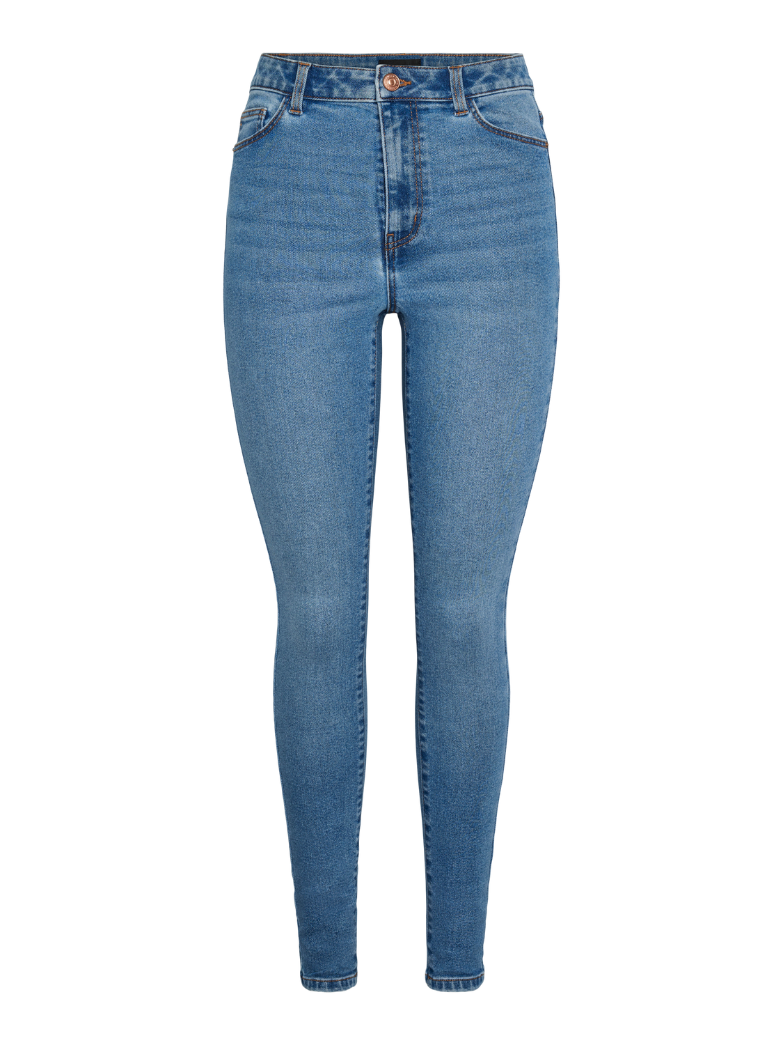 PCDANA HW Jeans - Medium Blue Denim